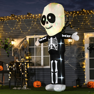  3m Halloween Inflatable Skeleton Ghost Deco LED Lighted for Home In-Outdoor