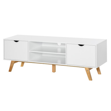 Particle Board 4-Compartment Media Unit White