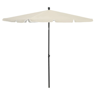 Garden Parasol with Pole - 210x140cm - sand,green,anthracite,taupe,bordeaux red,terracotta,black,azure blue