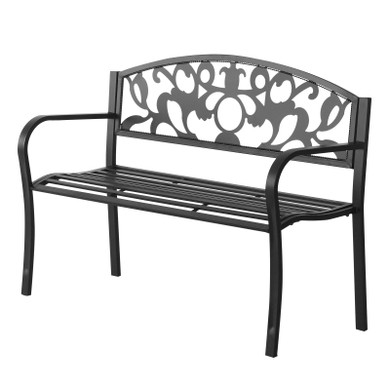 Outsunny Bench, 128Lx50Wx91H cm-Black 