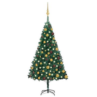 Artificial Christmas Tree with LEDs & Ball Set 120 cm - 240cm