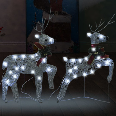 Christmas Reindeers 2 pcs Gold, Silver or White 40 LEDs