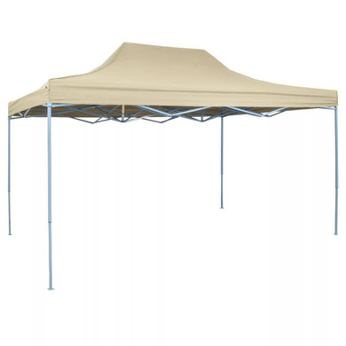 Foldable Tent Pop-Up - 3x4.5 m - Cream,Anthracite,Blue