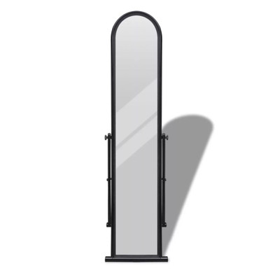 Floor Mirror Free Stand Full Length Rectangular Dressing Black /Gray