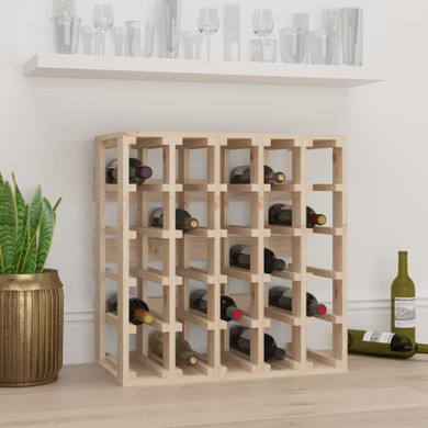 vidaXL Wine Rack 58.5x33x60.5 cm Solid Wood Pine