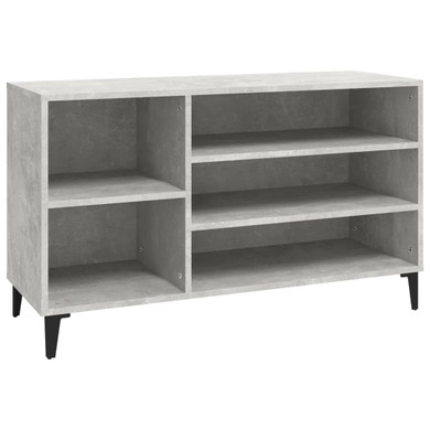 vidaXL Shoe Cabinet Concrete Grey 102x36x60 cm Engineered Wood