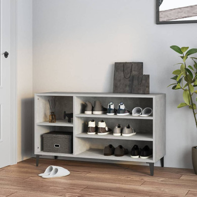 vidaXL Shoe Cabinet Concrete Grey 102x36x60 cm Engineered Wood