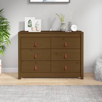 vidaXL Side Cabinet Honey Brown 100x40x72 cm Solid Wood Pine