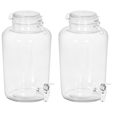 Beverage Dispensers 2 pcs 4000 ml Glass