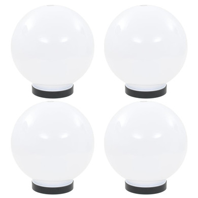 LED Bowl Lamps 4 pcs Spherical 20 cm to 40 cm PMMA