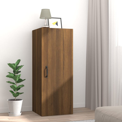 vidaXL Hanging Wall Cabinet Brown Oak 34.5x34x90 cm Engineered Wood