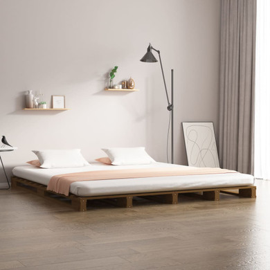 vidaXL Bed Frame Honey Brown 120x200 cm Solid Wood Pine