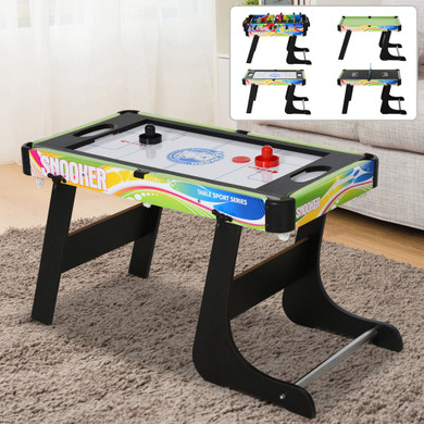 4-in-1 Foldable Game Table Hockey Football Table Tennis & Pool Home Gaming