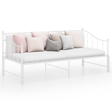 Pull-out Sofa Bed Frame in Black, White & Grey - Metal - 90x200cm