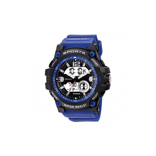 Ravel Adults Ana-Digi Dual time 5ATM Sports Cobalt Blue Watch RDT.2E