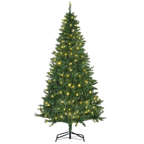 6 Feet Christmas Tree Warm White LED Light Holiday Home Decoration, Green