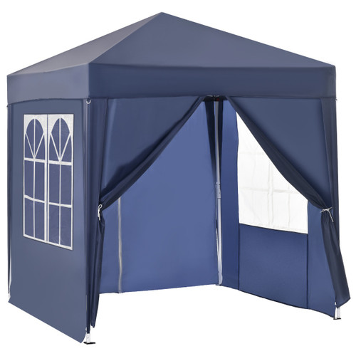 Outdoor gazebo with canopy and steel frame, perfect for gatherings and events