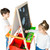 Kids Easel Chalkboard Blackboard Whiteboard Adjustable Height