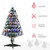  3ft Artificial Prelit Christmas Tree Snow Tree LED Fiber Optics Green White