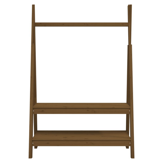 Clothes Rack Honey Brown 100x45.5x150 cm Solid Wood Pine