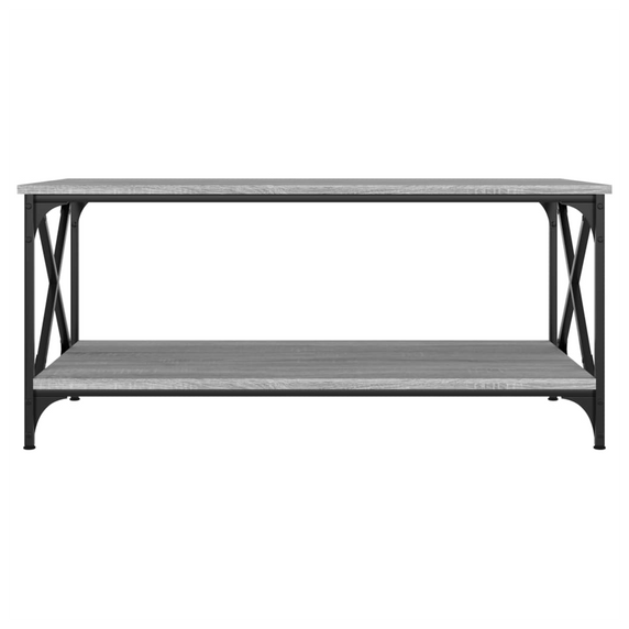 Coffee Table Grey Sonoma 100x50x45 cm Engineered Wood and Iron