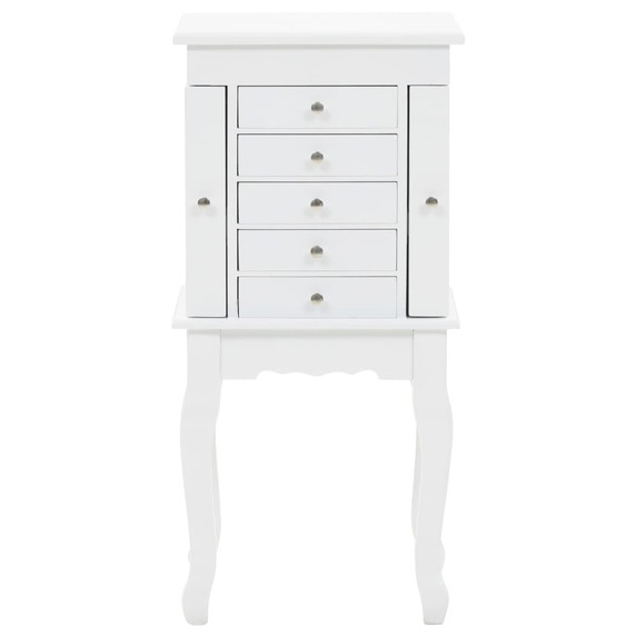 vidaXL Free Standing Jewellery Cabinet White