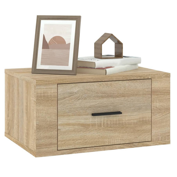 Wall-mounted Bedside Cabinet Sonoma Oak 50x36x25 cm