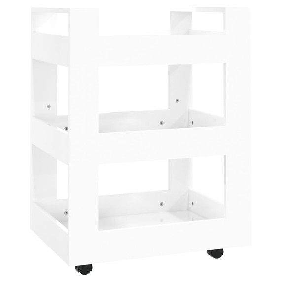 Kitchen Trolley High Gloss White 60x45x80cm