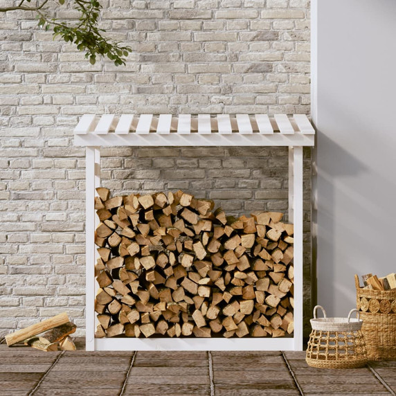 Firewood Rack White