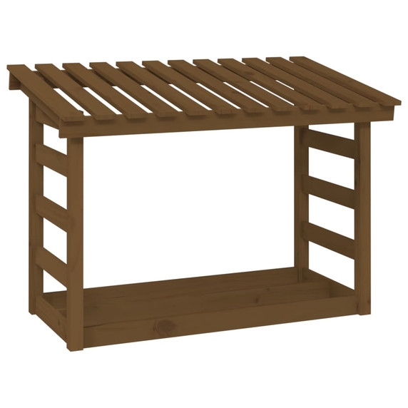 Firewood Rack Honey Brown 108x64.5x78cm