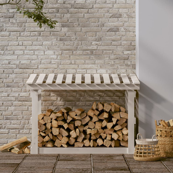 Firewood Rack White