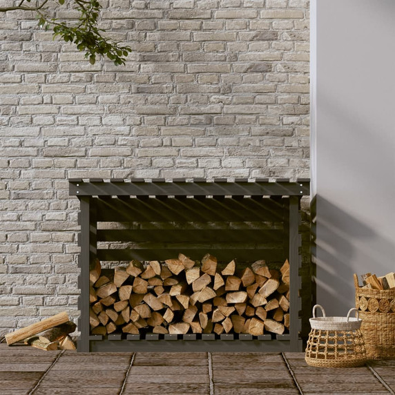 Firewood Rack Grey