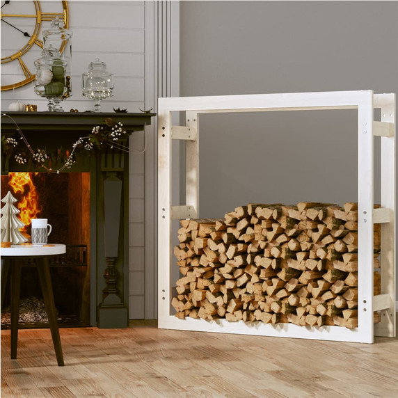 Firewood Rack White