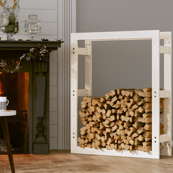 Firewood Rack White