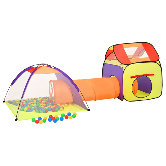 VidaXL Children Play Tent Multicolour - 3-in-1 play tent, house tent, and tunnel design for kids' imaginative play