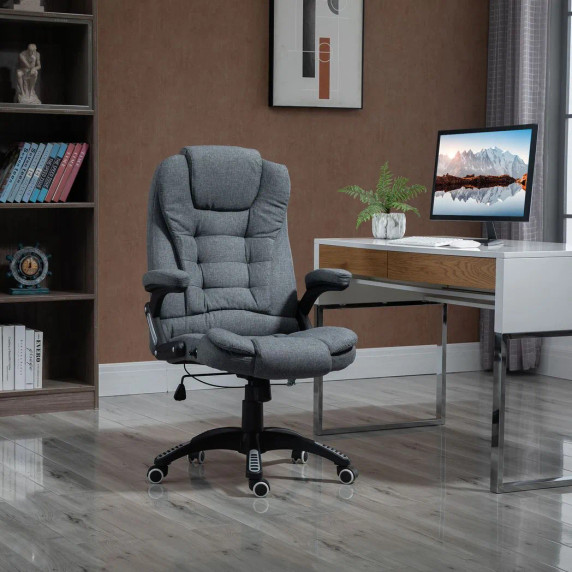 High Back Home Office Chair Computer Desk Chair w/ Arms Swivel Wheels Dark Grey