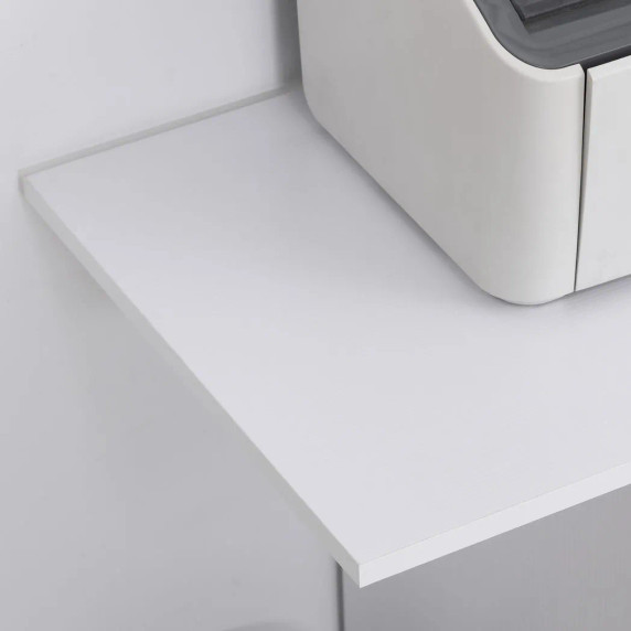 Printer Stand Rolling Cart Desk Side w/ Wheels CPU Stand Drawer Adjustable Shelf
