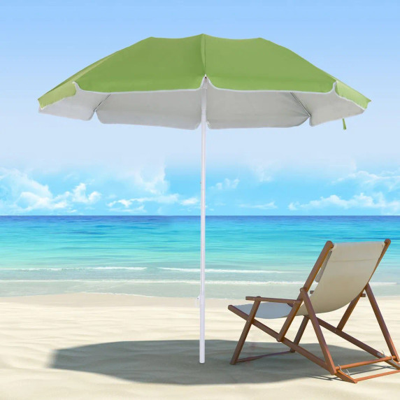 Outdoor Beach Umbrella Parosol Sun Shelter Tilt with Carrying Bag- arc1.7m