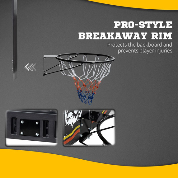 Red Wall Mounted Mini Basketball Hoop - Versatile Indoor & Outdoor Play