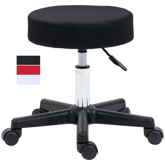 Swivel Salon Stool Adjustable Beauty Facial Tattoo Spa Chair Seat w/ 3 Covers