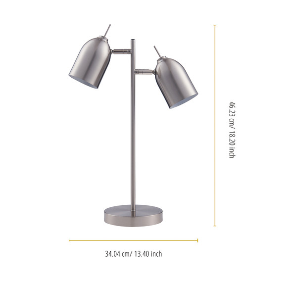 Mason Table Lamp & 2 Spotlights, Modern Lighting in Chrome