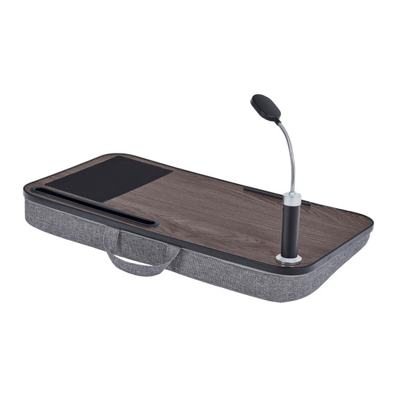 Portable Lap Desk Tray Table for Laptop Computer & Detachable Light