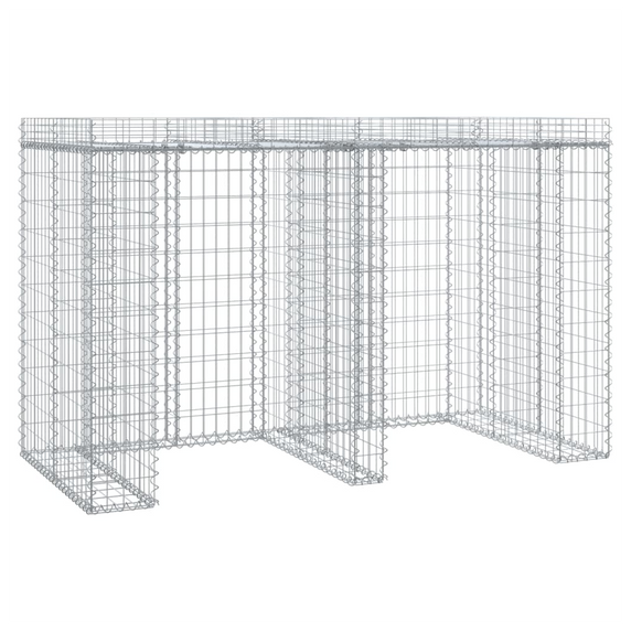 Gabion Wall for Garbage Bin 192x91x120 cm Galvanised Iron