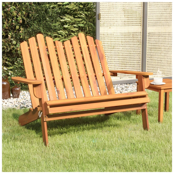 Adirondack Garden Bench 126 cm Solid Wood Acacia