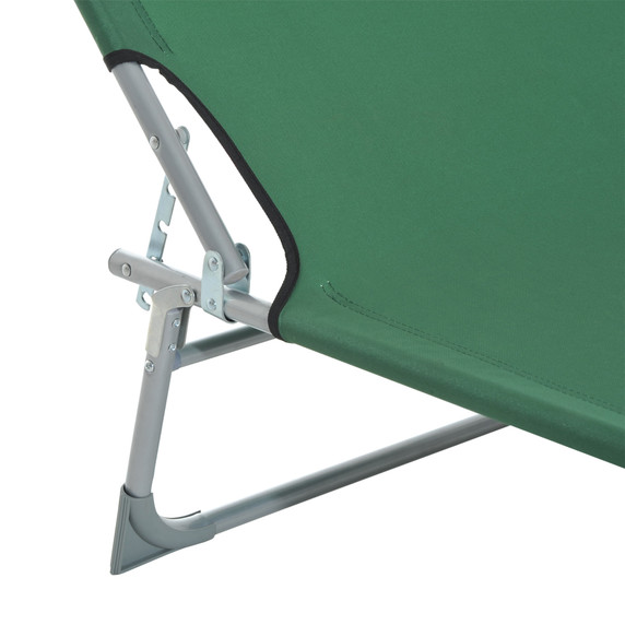 Camping Cot Picnic Sun Lounger Portable Folding Chair Patio Green Outsunny