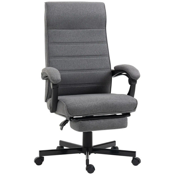 Home Office Chair High-Back Reclining Chair for Bedroom Study Living Room Grey
