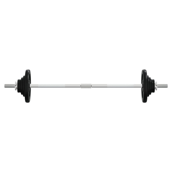 Barbell with Plates 60 kg Cast Iron