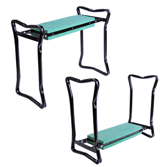  Garden 2 in 1 Kneeler Bench-Green/Black