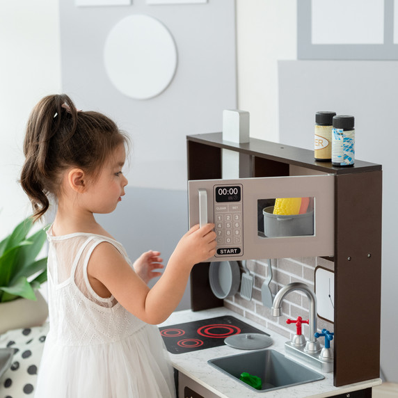 Little Chef Classic Play Kitchen Espresso / Black