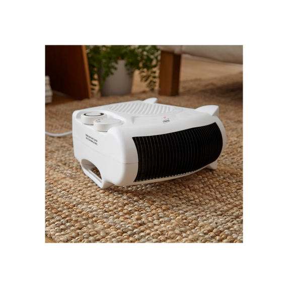 Neo White Electric Fan Heater 2000W Portable Floor or Upright